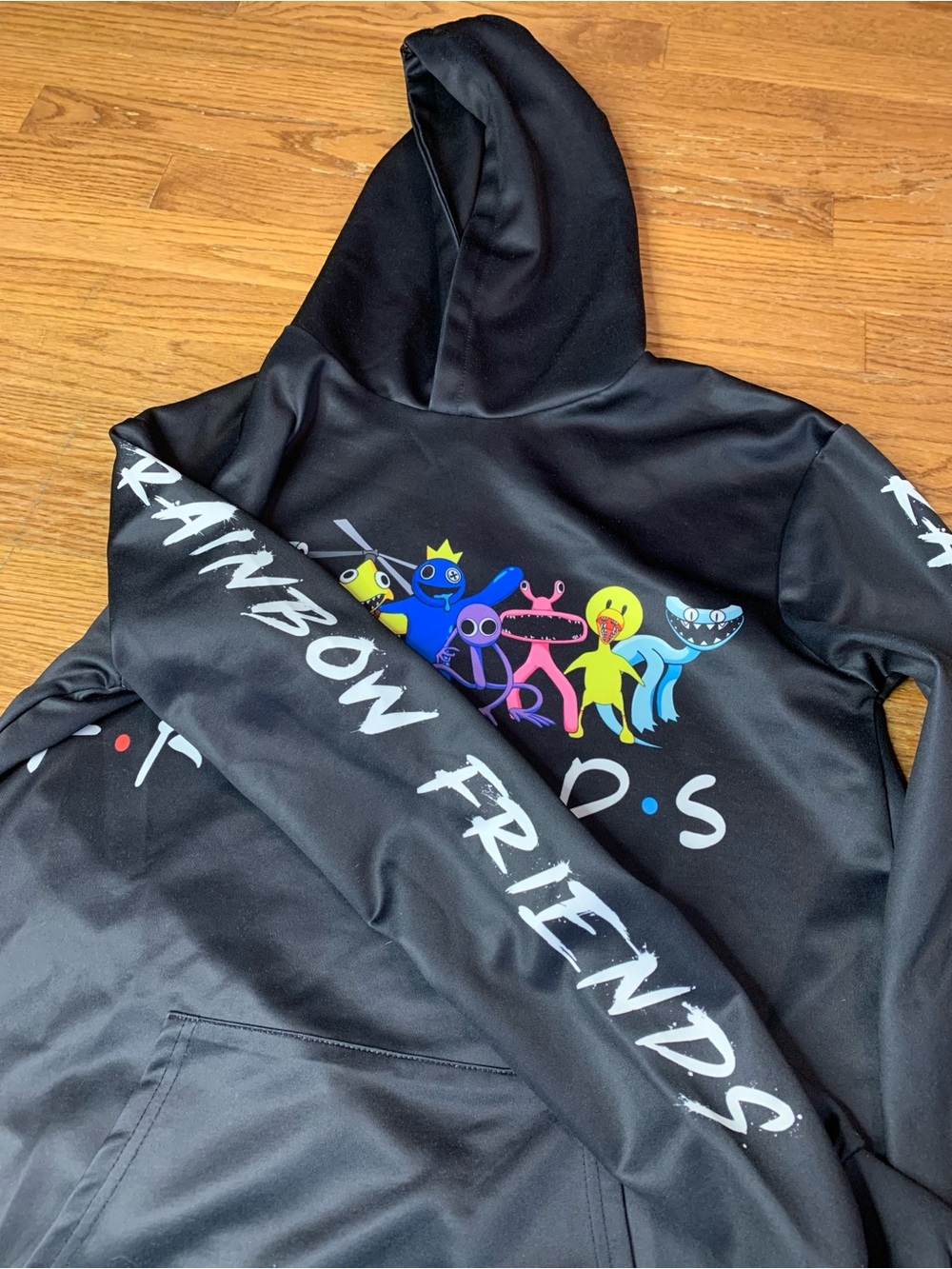 Roblox Rainbow Friends Graphic Hoodie Black Pullover Unisex Youth XL - Picture 3 of 7